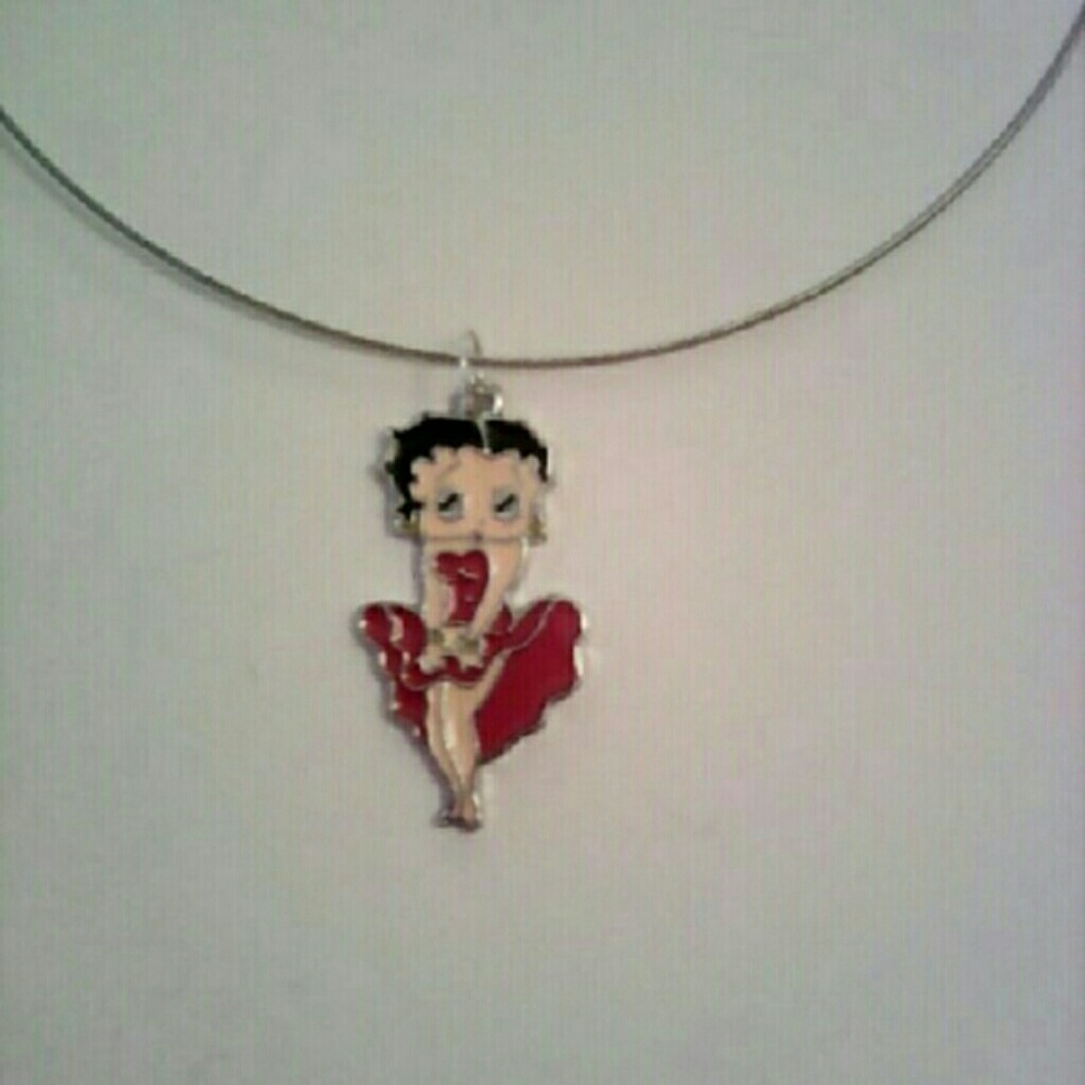 Colorful Betty Boop pendant necklace